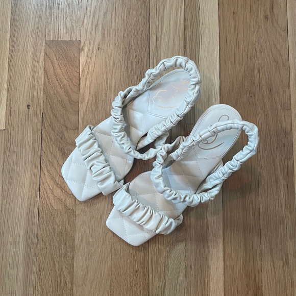 Sam Edelman Marlena Heeled Sandal White - Picture 4 of 5